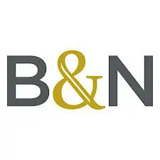 A logo of b & n for the company.