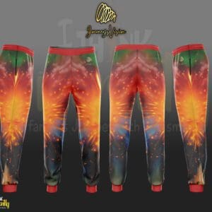 A pair of pants that are all in the same color.