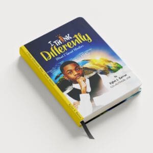 A book with a picture of a man on it.